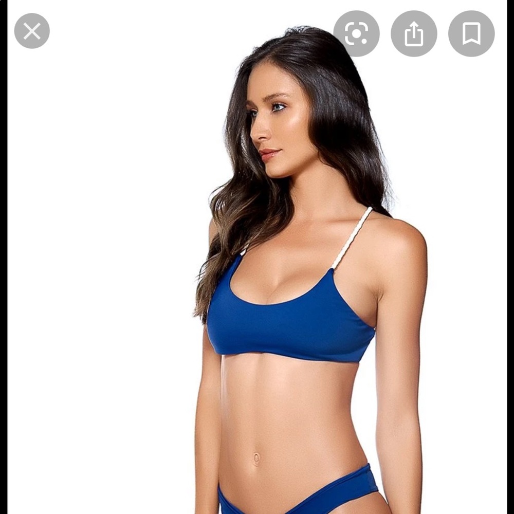 Ayra Swim Panama Top - Blue/White